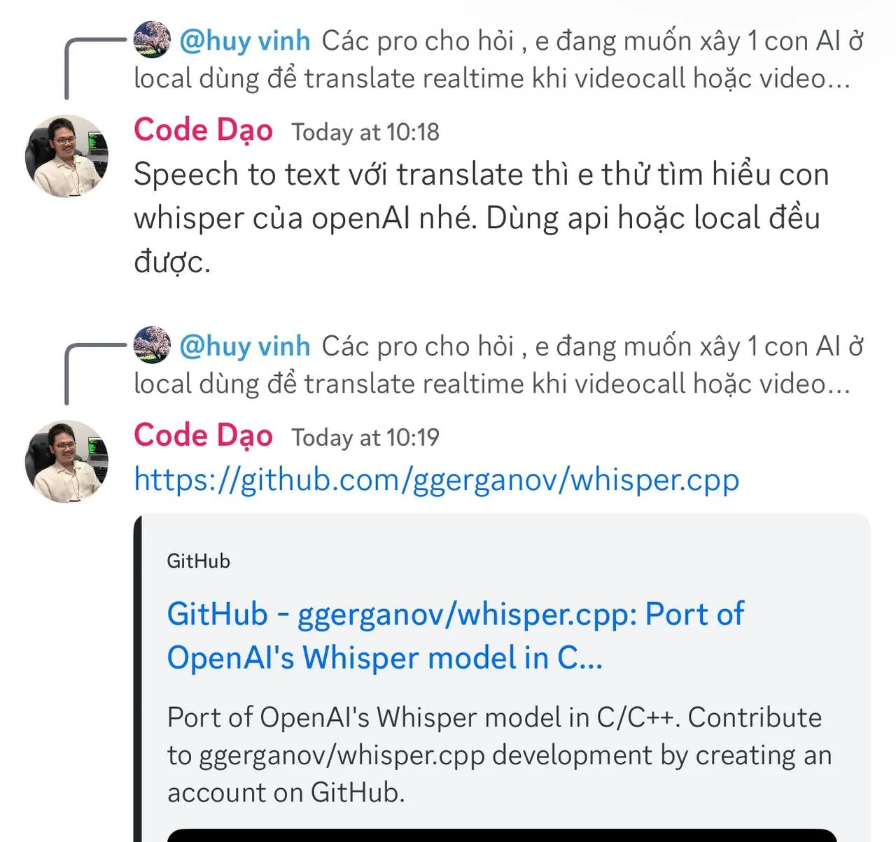 Hỗ trợ trên Discord