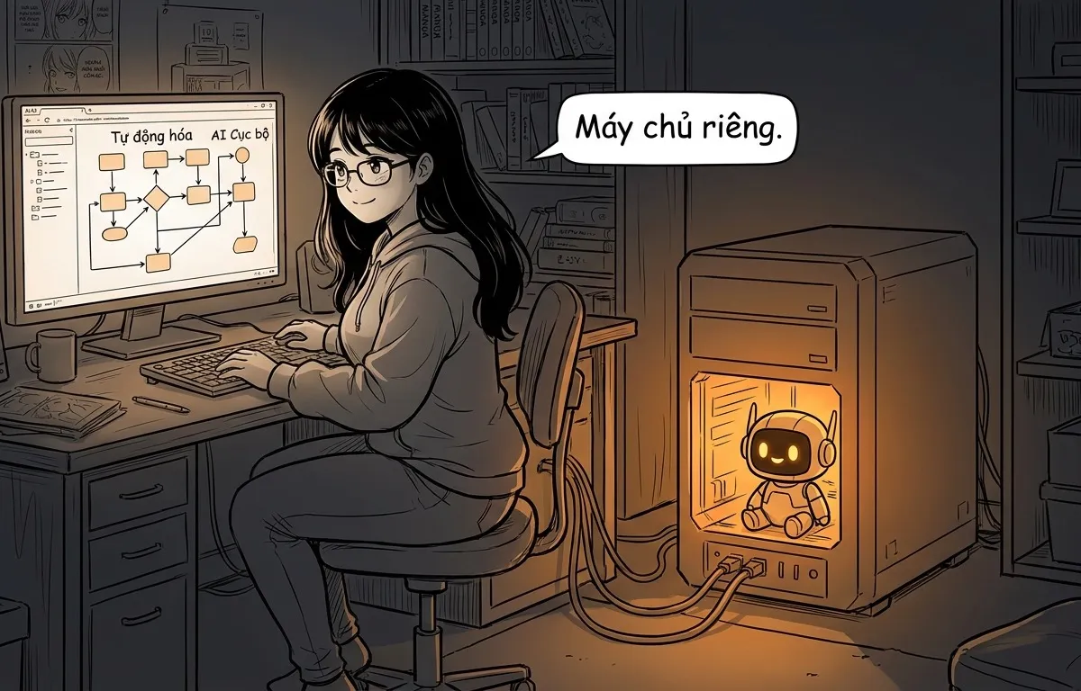 Tích Hợp n8n Với Ollama: Chạy AI Tự Động Hóa Hoàn Toàn Cục Bộ, Không Tốn Một Xu API