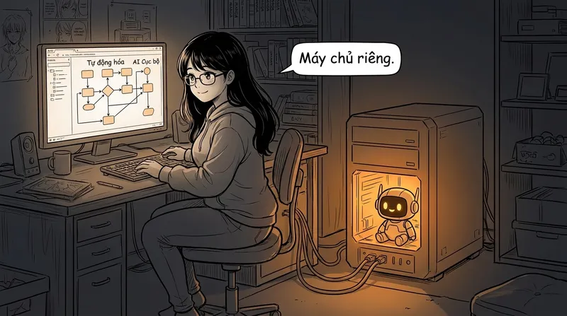 Tích Hợp n8n Với Ollama: Chạy AI Tự Động Hóa Hoàn Toàn Cục Bộ, Không Tốn Một Xu API